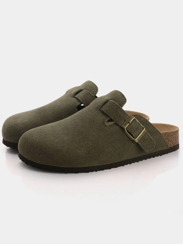 Bavarian Artisan Suede Clog - Cross & Crown