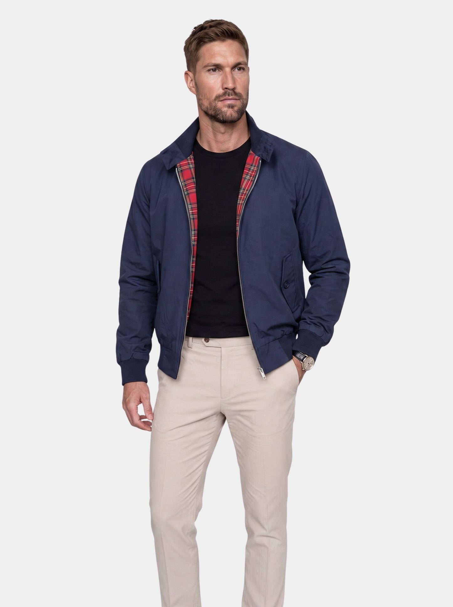 Chaqueta clásica con cremallera Duke – Cross & Crown