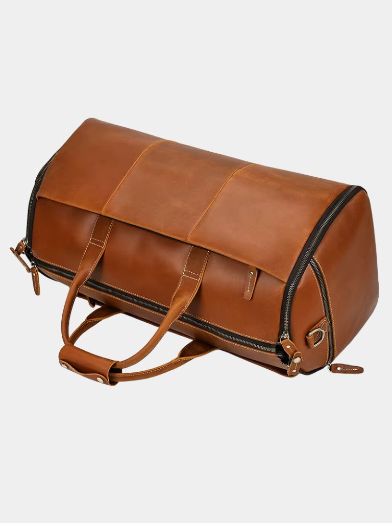 Continental Weekender Leather Travel Bag - Cross & Crown