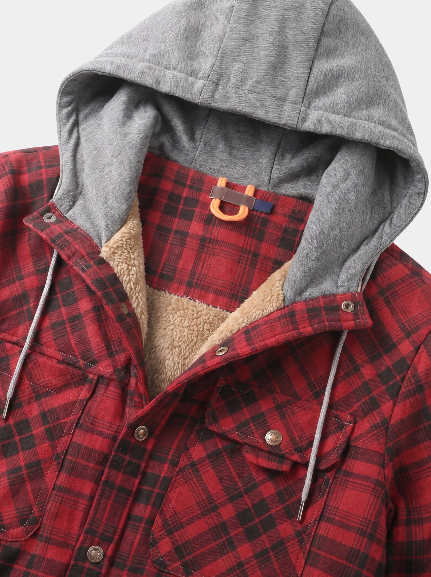 Chaqueta de sherpa con capucha Lumberjack – Cross & Crown