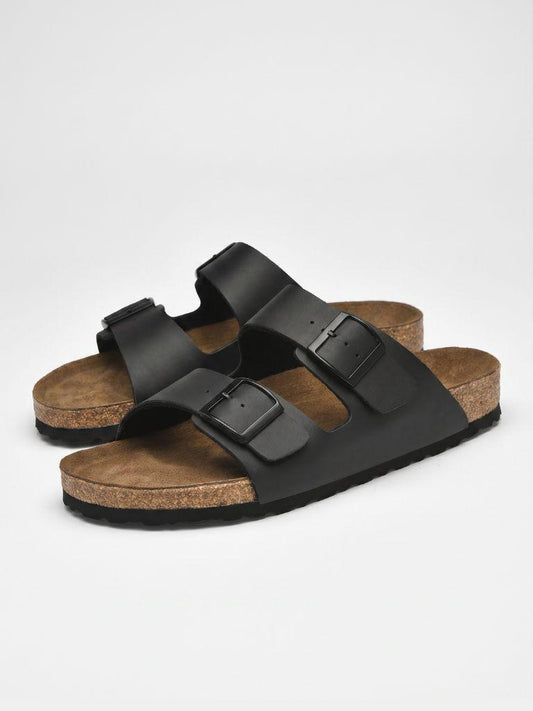 Continental Twin-Buckle Sandals - Cross & Crown