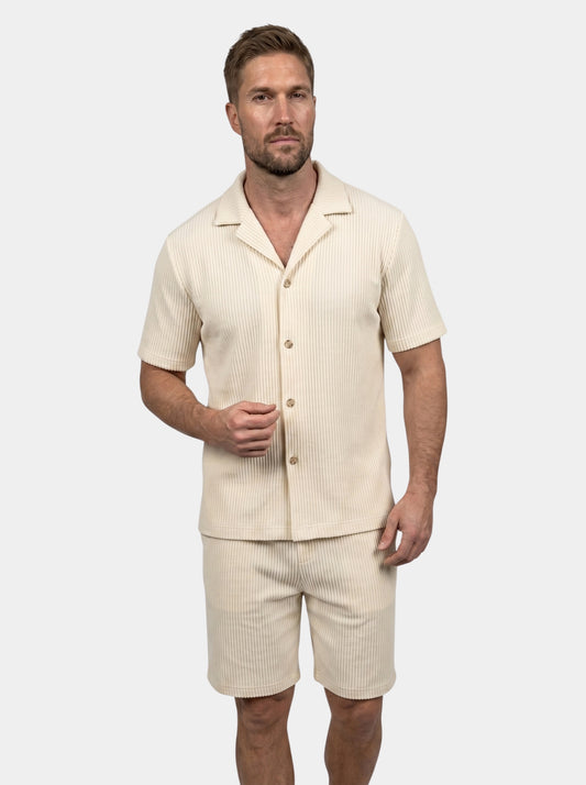 Minimalist Corduroy Set Shorts and Shirt - Cross & Crown