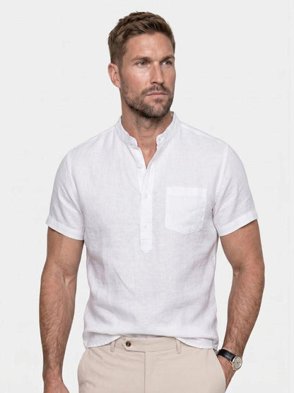White Wellspring Linen T-Shirt – Cross & Crown