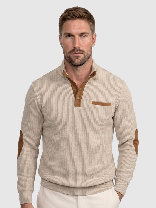 Monaco Casual Henley Pullover - Cross & Crown