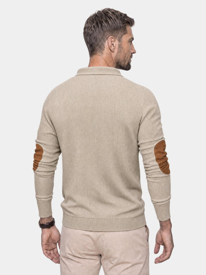 Monaco Lässiger Henley-Pullover – Cross & Crown