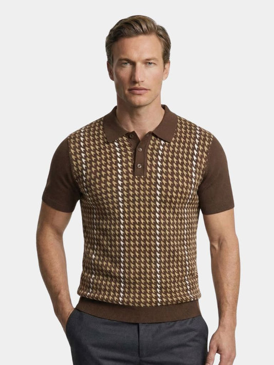 オールドマネー美学ポロシャツ - クロス＆クラウン