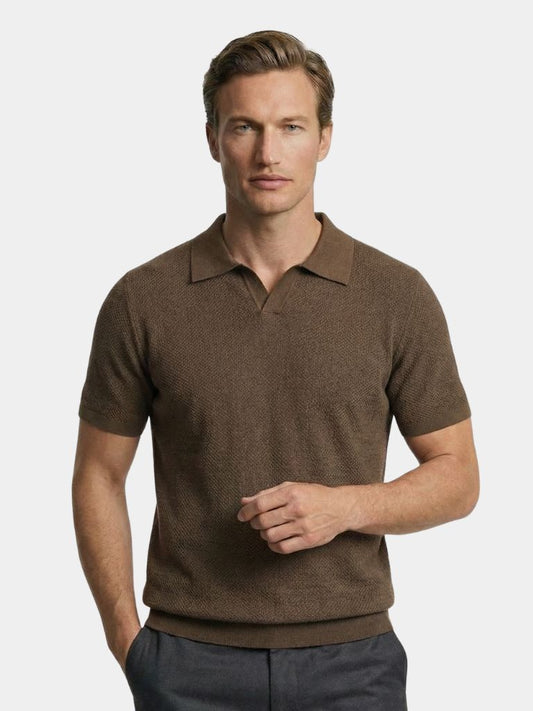 ブラウンストーン・ポロシャツ - クロス＆クラウン