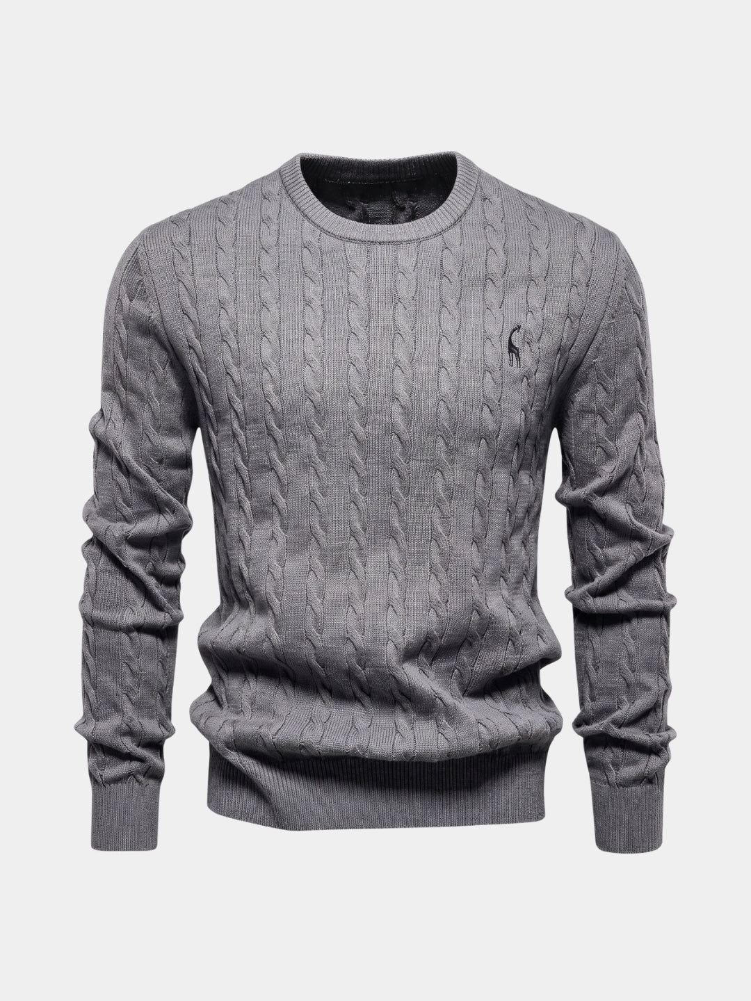 Cotton  Crew Neck Pullover Sweater - Cross & Crown