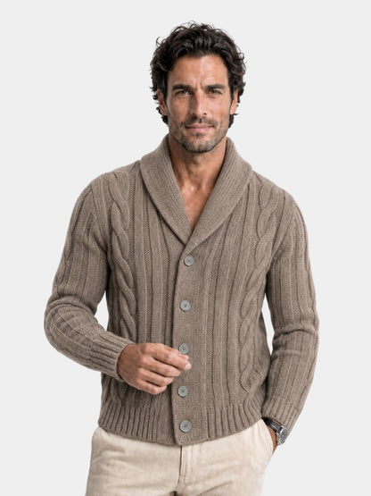 Men's Knitted Cardigan - Cross & Crown