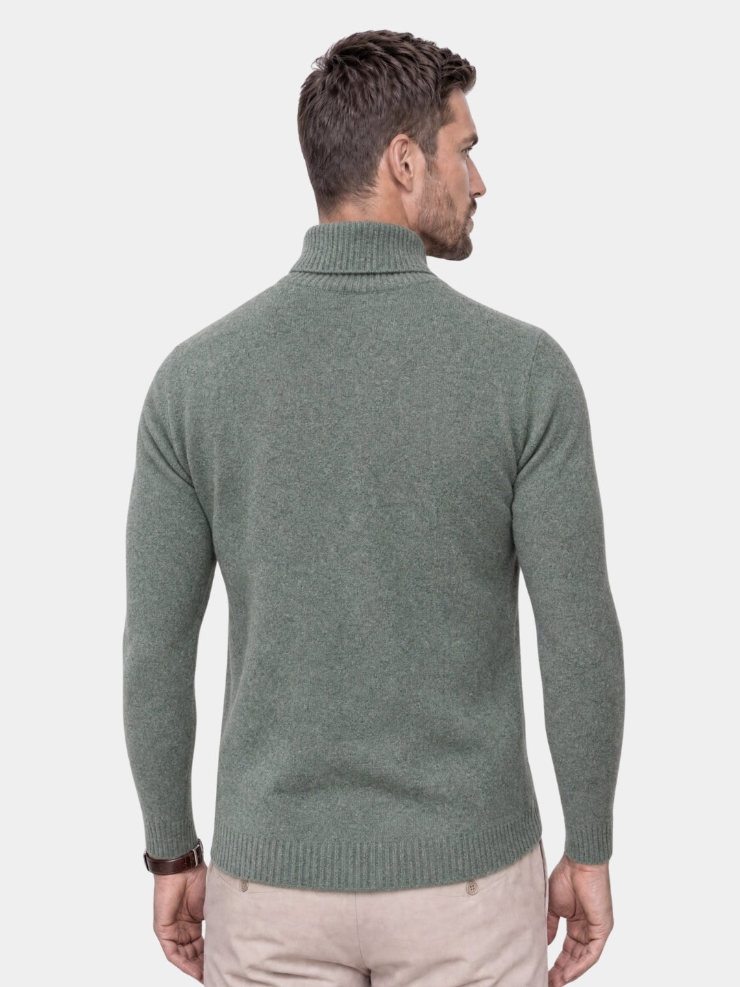 Jersey de cuello alto de lana merina 100% - Cross & Crown