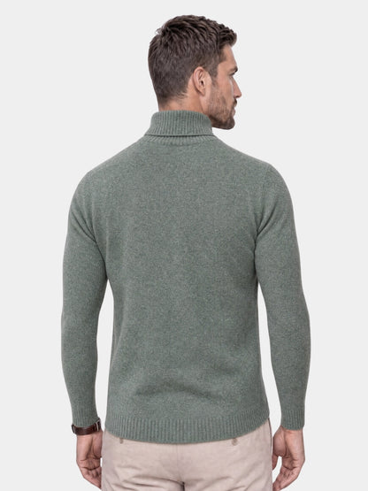 Jersey de cuello alto de lana merina 100% - Cross & Crown
