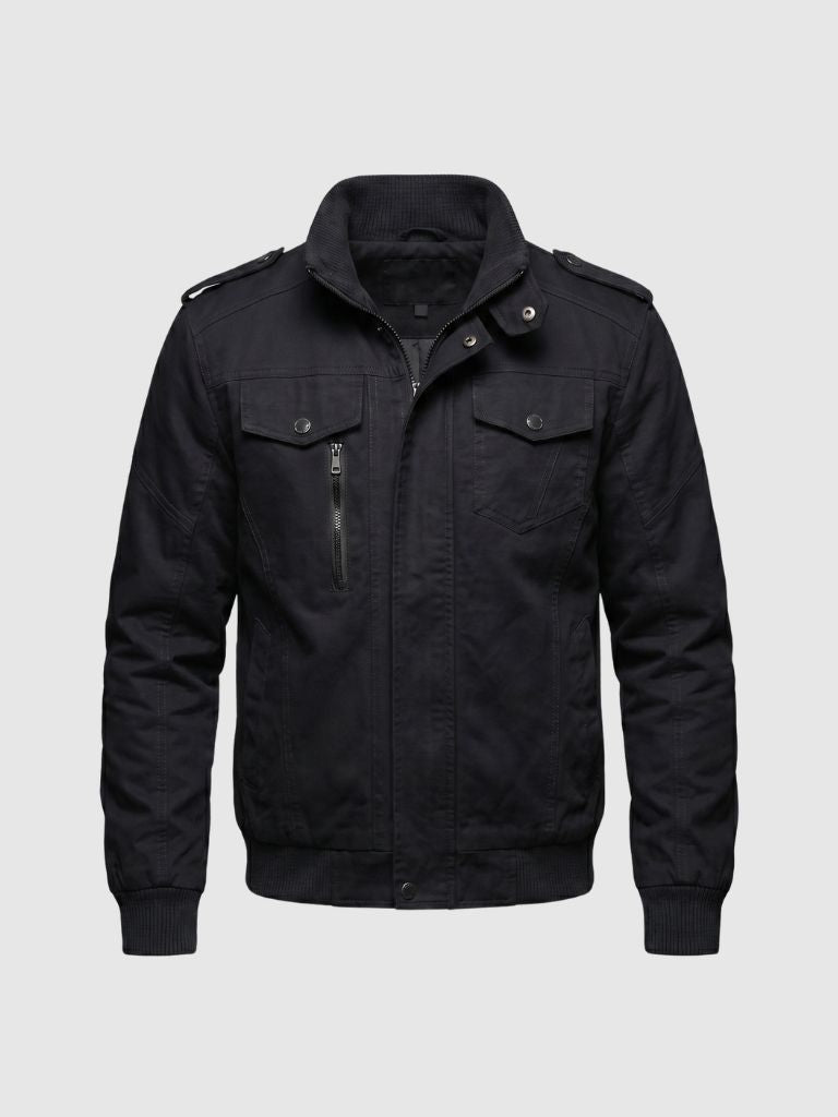 Command Ribbed Collar Jacket - Cross & Crown