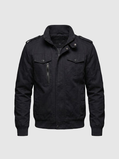 Command Ribbed Collar Jacket - Cross & Crown