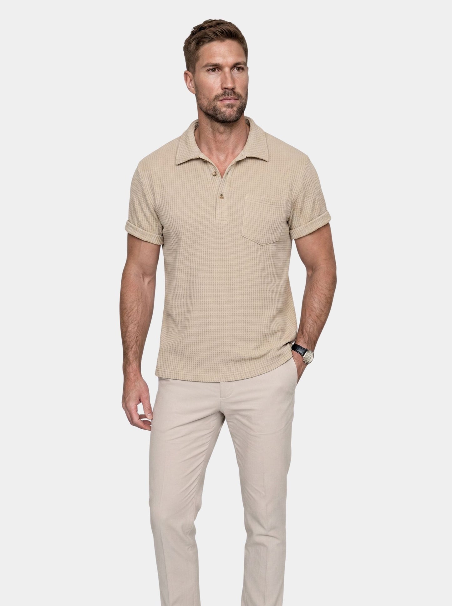 Textured Short Sleeve Shirt - Cross & Crown