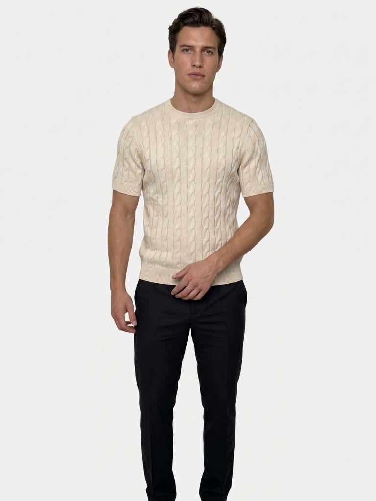 Classic Lozenge Knit T-Shirt - Cross & Crown
