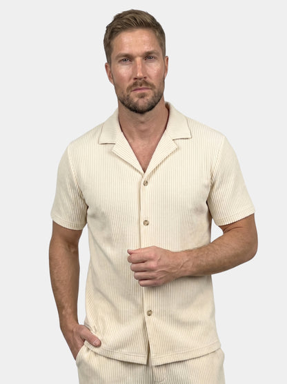 Minimalist Corduroy Set Shorts and Shirt - Cross & Crown