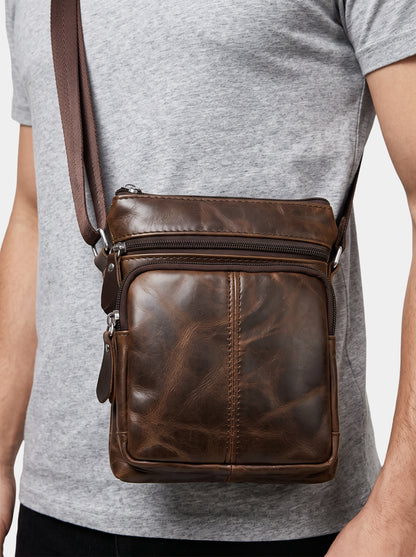 Borsa a tracolla in pelle - Cross & Crown