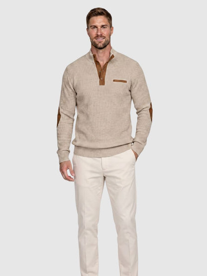 Monaco Casual Henley Pullover - Cross & Crown