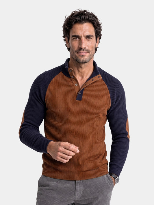 Pulôver casual de veludo cotelê Buckridge - Cross & Crown