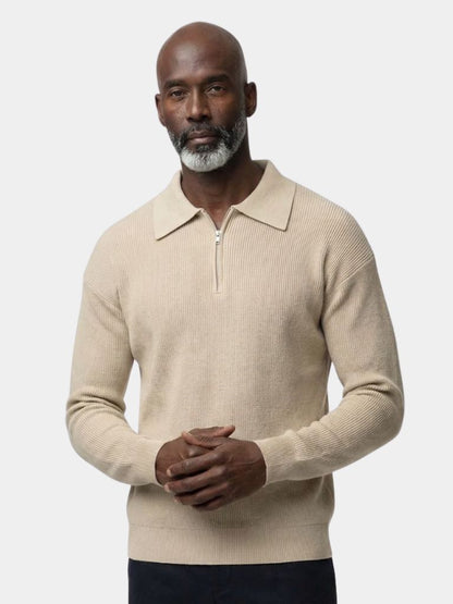Essential Half Zip Pullover Sweater - Cross & Crown