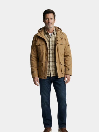 Fleece Bomberjacke mit Kapuze - <tc>Cross & Crown</tc>