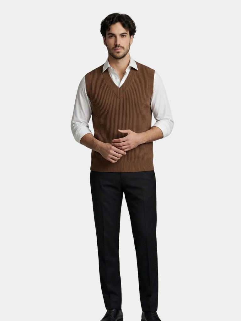 Knit Vest Waistcoat - Cross & Crown