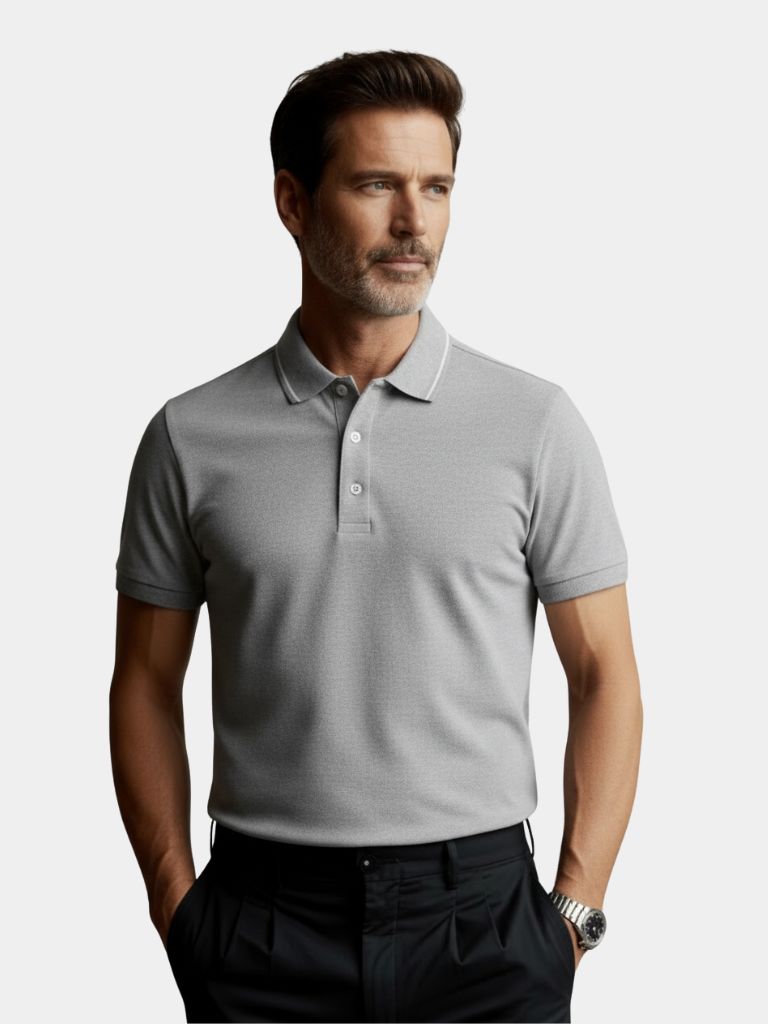 Steel Grey Polo – Cross & Crown