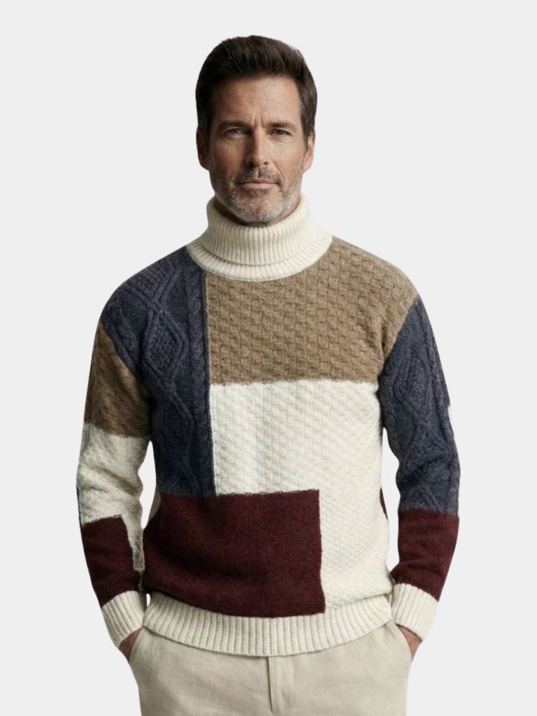 Mosaic Artisan Knit Sweater - Cross & Crown