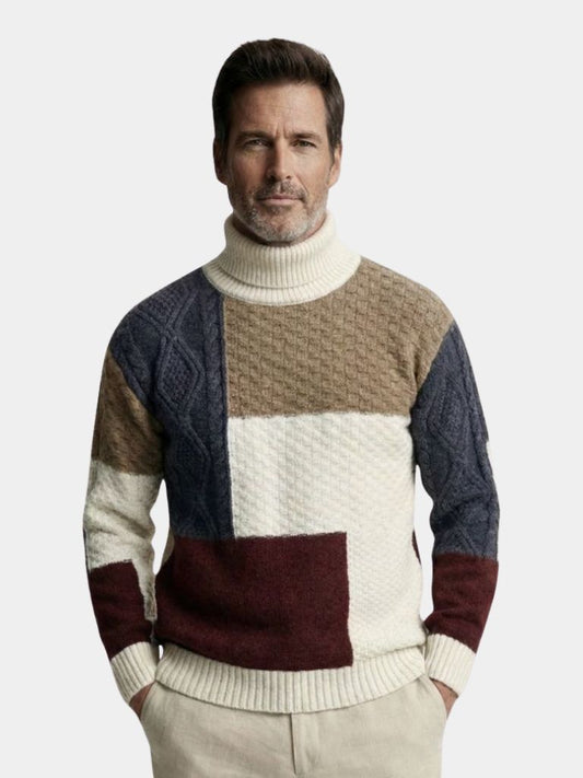 Mosaic Artisan Knit Sweater - Cross & Crown
