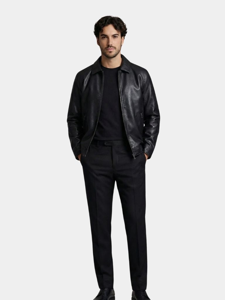 Denver Leren Jas - <tc>Cross & Crown</tc>