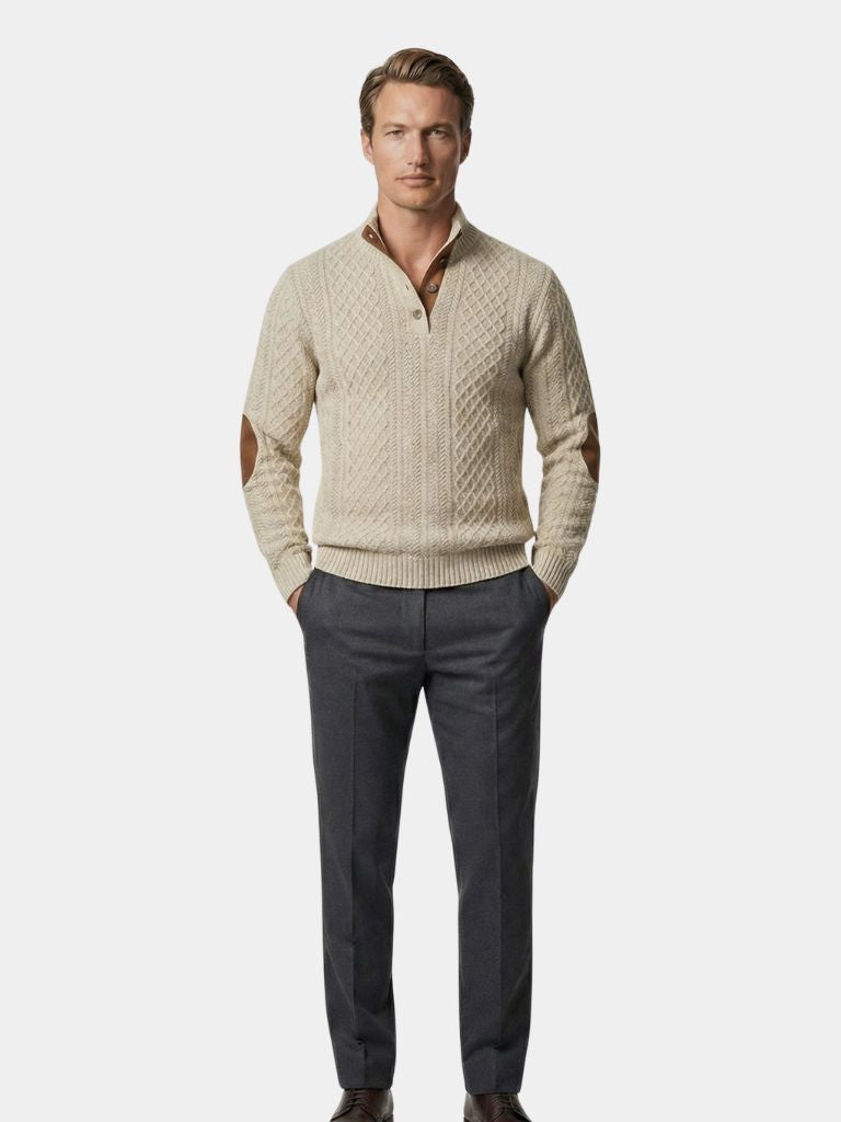 Classic High Collar Pullover - Cross & Crown