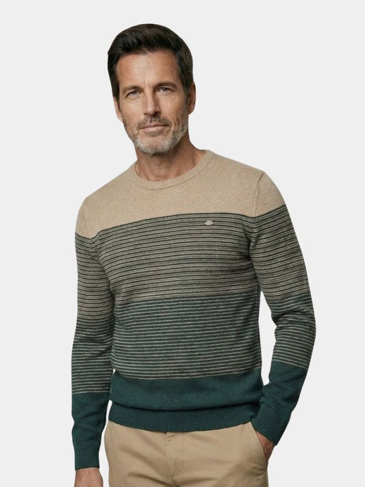 Crew Neck Knitwear Knit Pullover Sweater Jumper - Cross & Crown