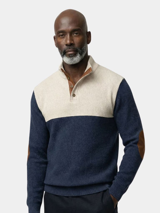 High Collar Corduroy Retro Pullover - Cross & Crown