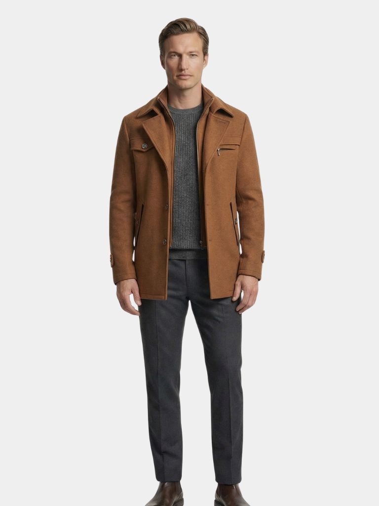 Essential Wool Blend Coat - Cross & Crown