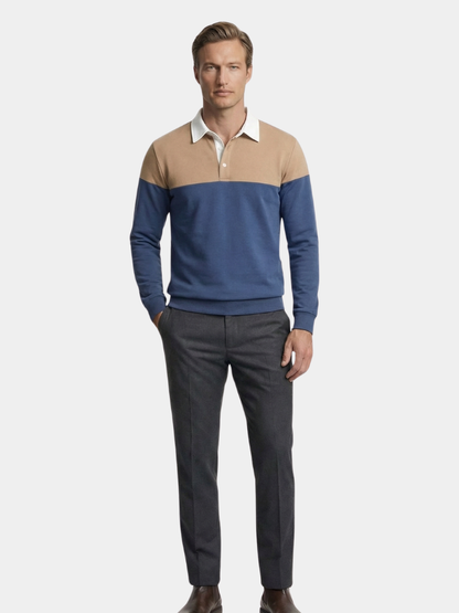 Alpine Zip-Neck Polo Pullover - Cross & Crown
