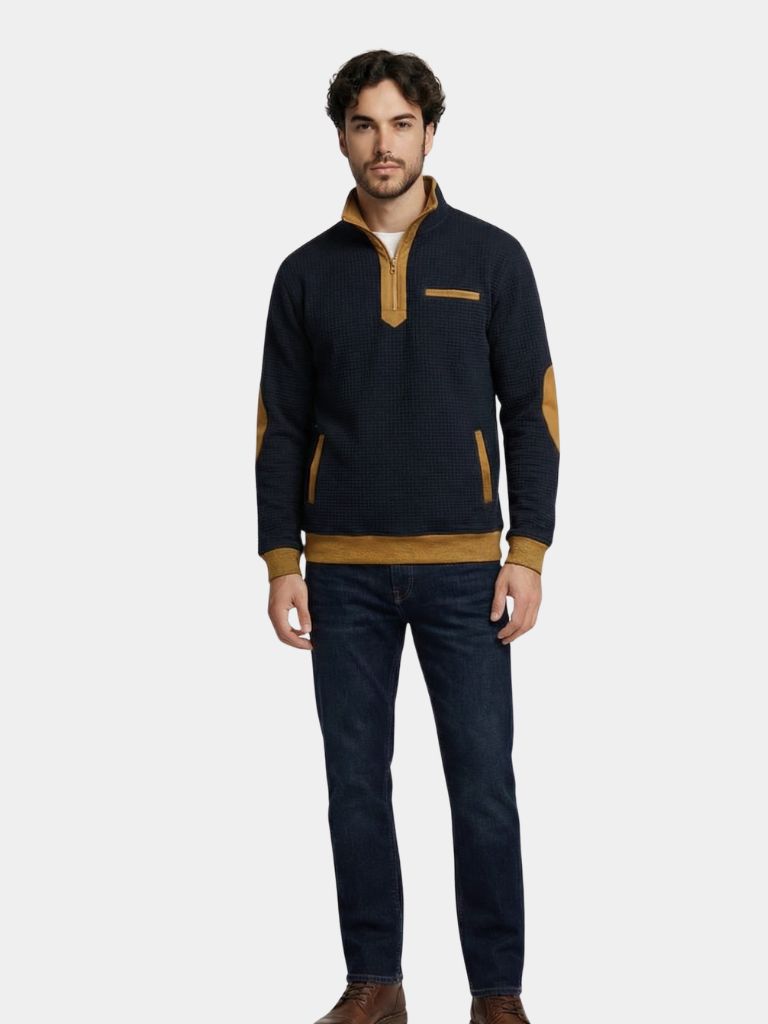 Explorer High Collar Quarter Zip Pullover - Cross & Crown