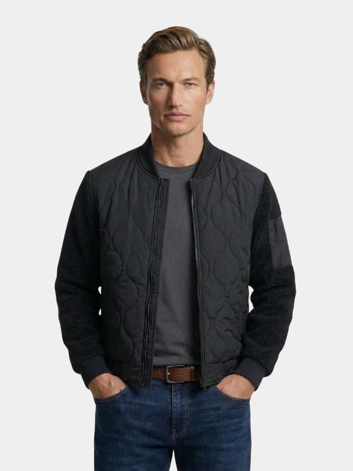 Sherpa mouwen gewatteerde bomberjack - <tc>Cross & Crown</tc>