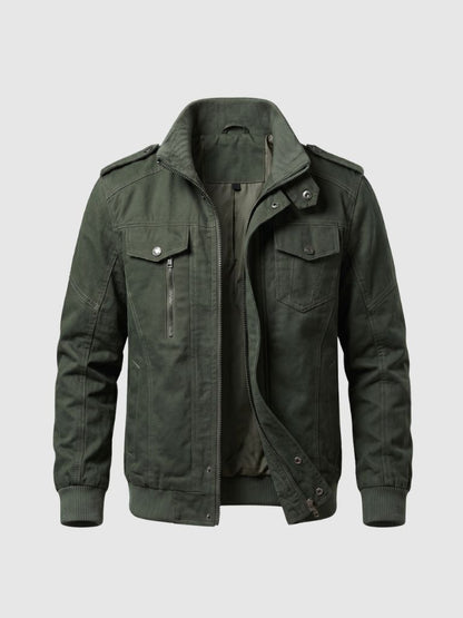 Command Ribbed Collar Jacket - Cross & Crown