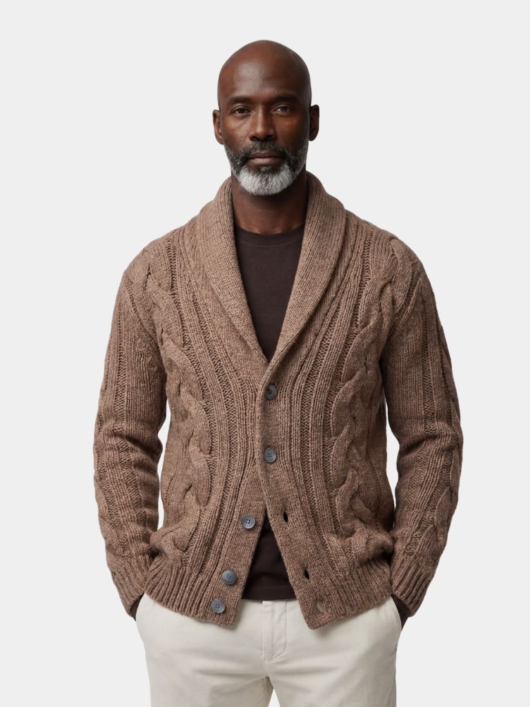 Men's Knitted Cardigan - Cross & Crown