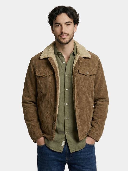 Giacca minimalista vintage in velluto a coste - <tc>Cross & Crown</tc>