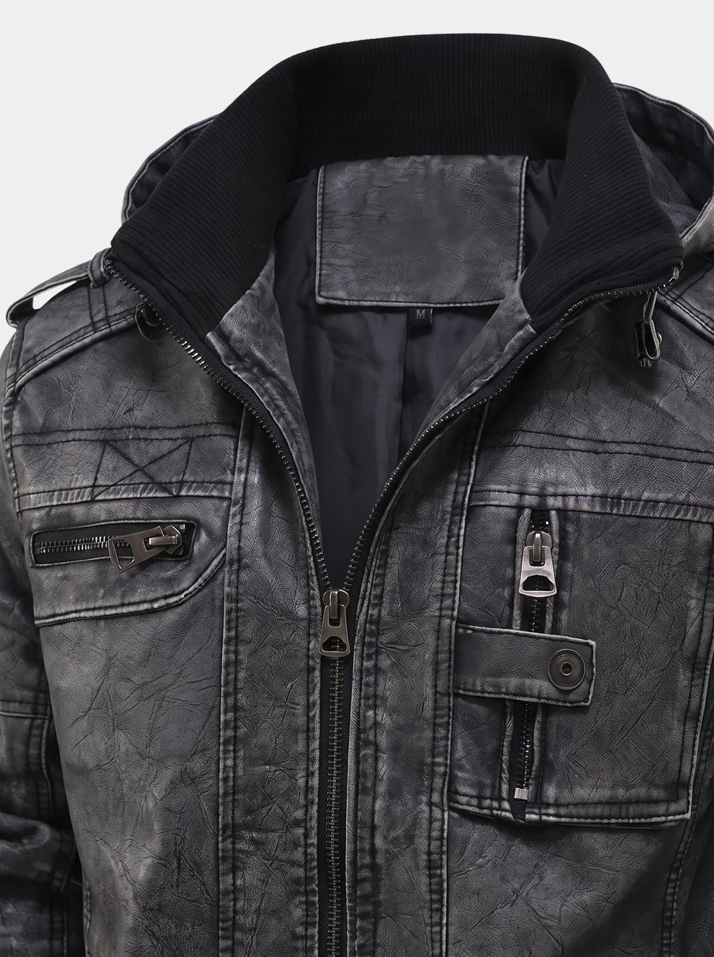 Chaqueta táctica de cuero Rogue – Cross & Crown