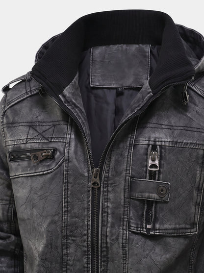 Chaqueta táctica de cuero Rogue – Cross & Crown