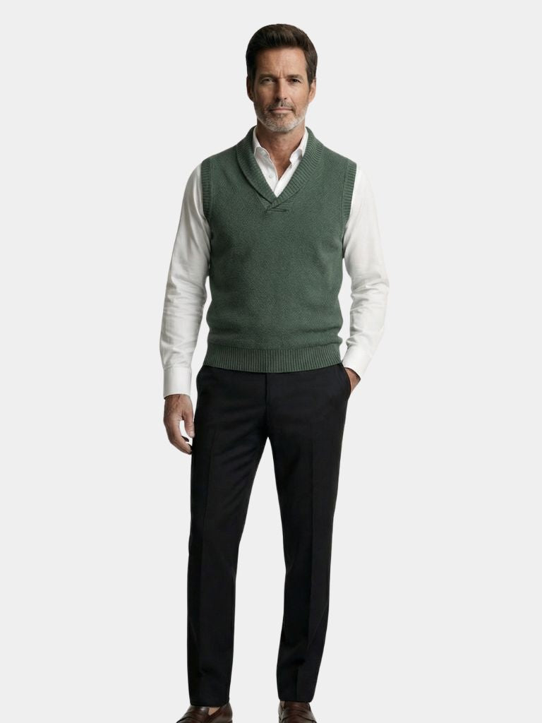 British Knit Vest Waistcoat - Cross & Crown