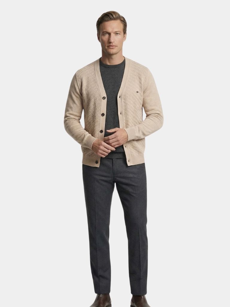 V Neck Knitwear Cardigan - Cross & Crown