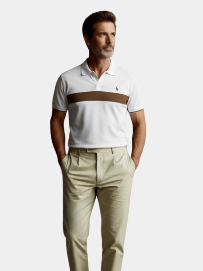 Savanna Stripe Polo - <tc>Cross & Crown</tc>