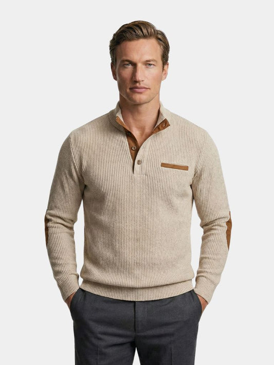 Monaco Casual Henley Pullover - Cross & Crown