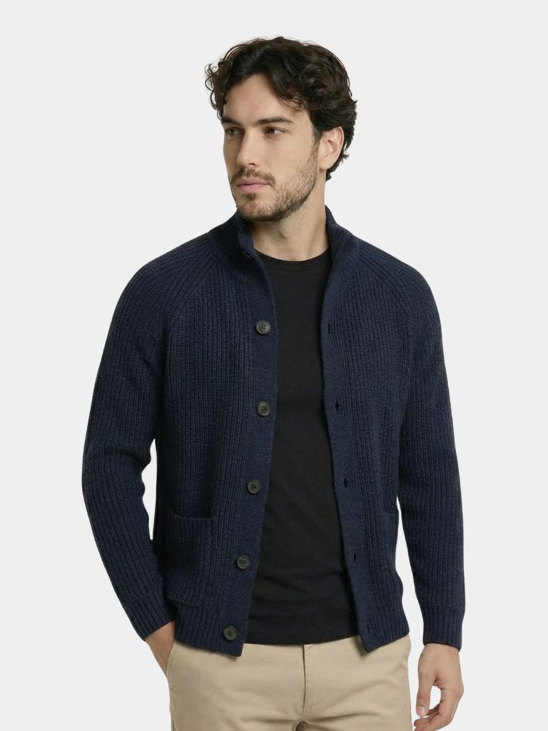 Classic Heritage Botton Knit Jas - <tc>Cross & Crown</tc>