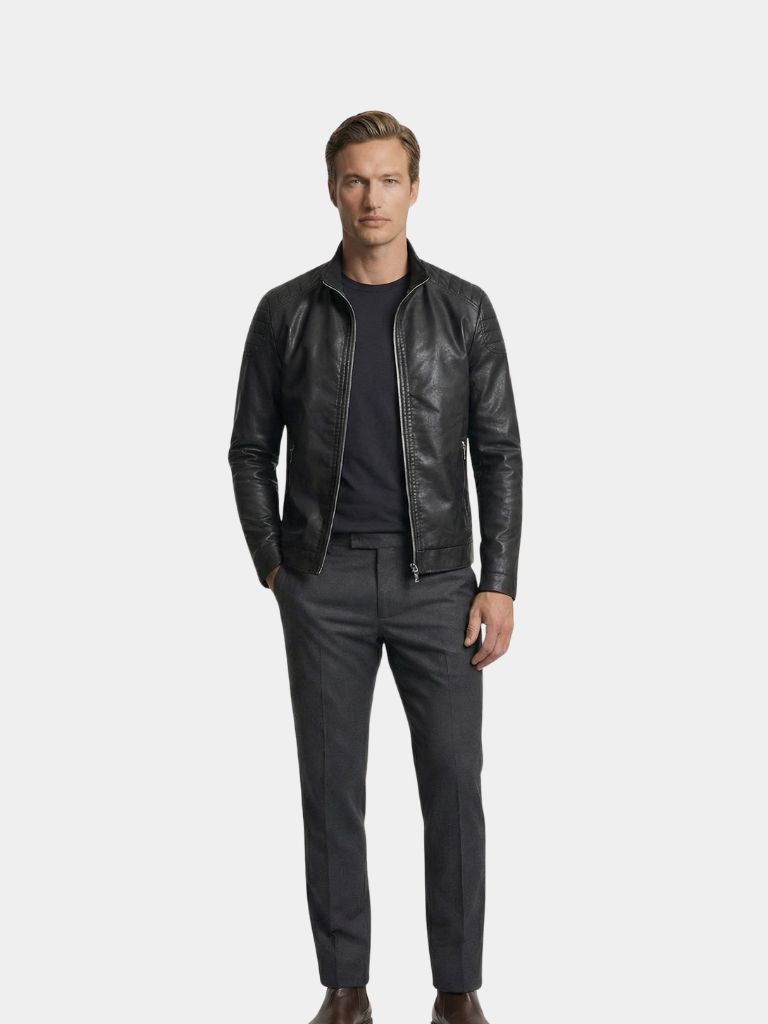 Leren kruisvaardersjas - <tc>Cross & Crown</tc>