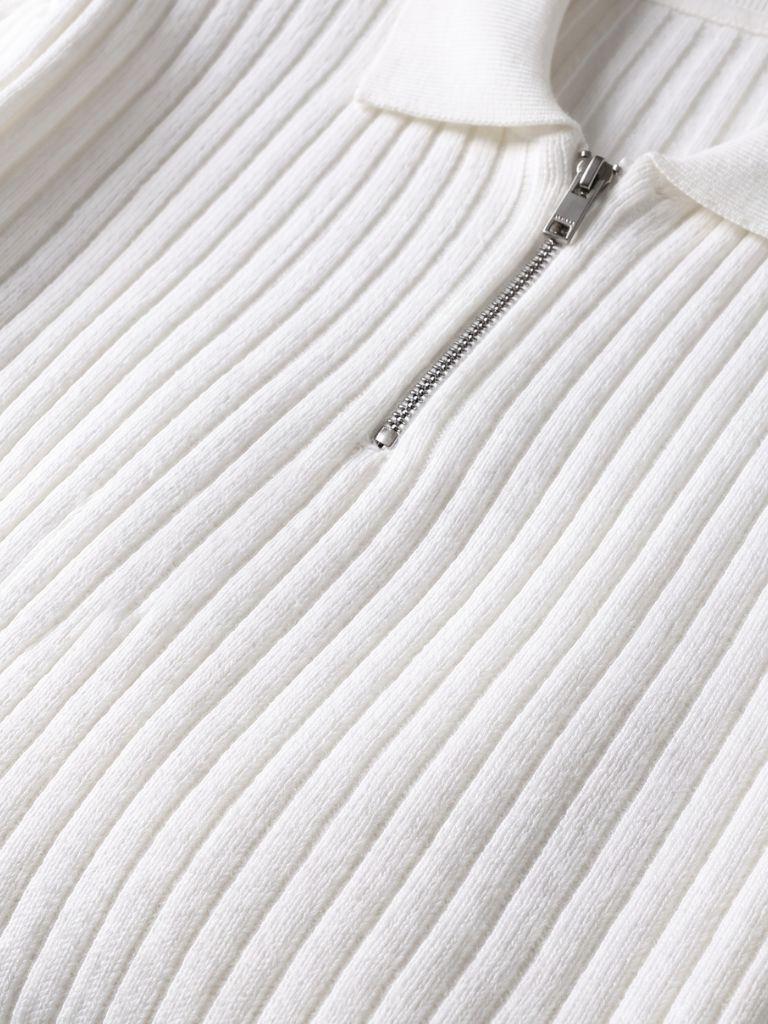Elegant Quarter Zip Long Sleeve Polo - Cross & Crown