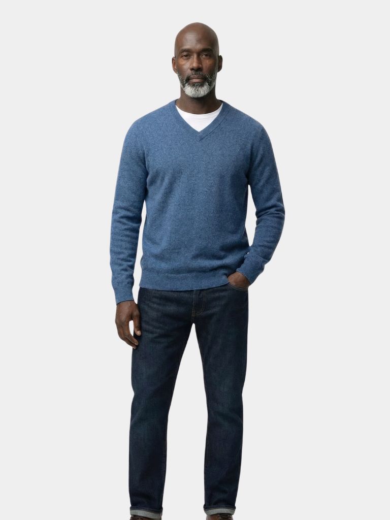 Kasjmier V Hals Knitwear Trui - <tc>Cross & Crown</tc>